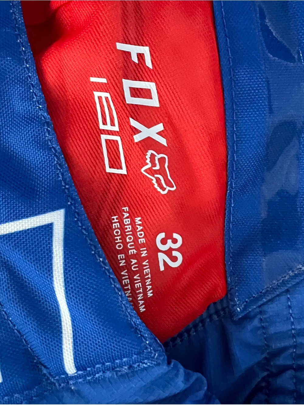 Fox Red and Blue Icon Racing Jersey - Picture 3 of 9